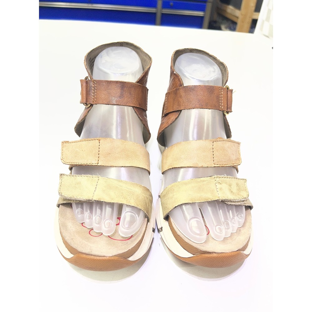 Bionica Brown Tan Leather Multi Strap Gladiator Sandals 7M 4554105